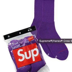 NWT Supreme Hanes Crew Socks (4 pack) - Purple